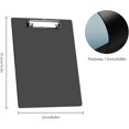 thumbnail image 3 of 1 pieza de plástico negro para Bloc de notas para estudiantes, soporte de tablero duro A4, carpeta de archivos, almacenamiento de oficina ER, 3 of 5