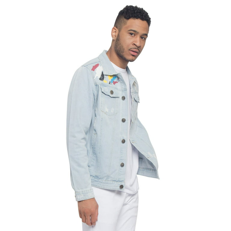 G-Style USA Victorious Men's Casual Distressed Jean Jacket