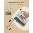 thumbnail image 3 of 6 Speed Hand Mixer with Turbo Boost, Kitchen Immersion Blender for Food Whipping, Egg Beaters Includes 3 Attachments, White, 3 of 8