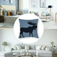thumbnail image 5 of JRXY Navy 2pcs Pillow Covers Decorative Moose Pillow Case for Sofa Cushions Covers (Navy) 22x22in, 5 of 7