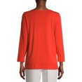 thumbnail image 3 of Evan Picone Women's Embroidered Split Neck Tunic, 3 of 6