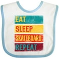 thumbnail image 3 of Inktastic Skateboarding Eat Sleep Skateboard Repeat Boys or Girls Baby Bib, 3 of 4