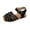 Black, variant on EnJoCho Kids Children Girls Open-Toed Princess Beach Shoes Soft-soled Non-slip Sandals Girls Summer Casual Shoes Black Flat Sandals