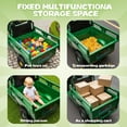 thumbnail image 3 of Track Seven 12V Kids Ride on Car, Electric 3-Wheel Cargo Truck with Large Storage Space, LED Lights, Music, Electric Trike Ride on Toy for Kids Aged 3+, Green, 3 of 7