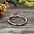 thumbnail image 6 of 1.50 Carat Halo Moissanite Diamond Engagement Ring Classic Vintage Art Deco 10k Solid Rose Gold, 6 of 9