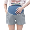 thumbnail image 2 of Delliss Maternity Ruffle Shorts for Women Summer Stretchy Yoga High Waist Pregnancy Shorts With Pockets, 2 of 8