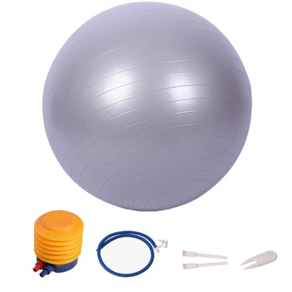 Xingzhi Sports Yoga Ball Fitness Gym Balance Fitball Exercise Pilates Workout Ball - Silvery Grey - 85cm