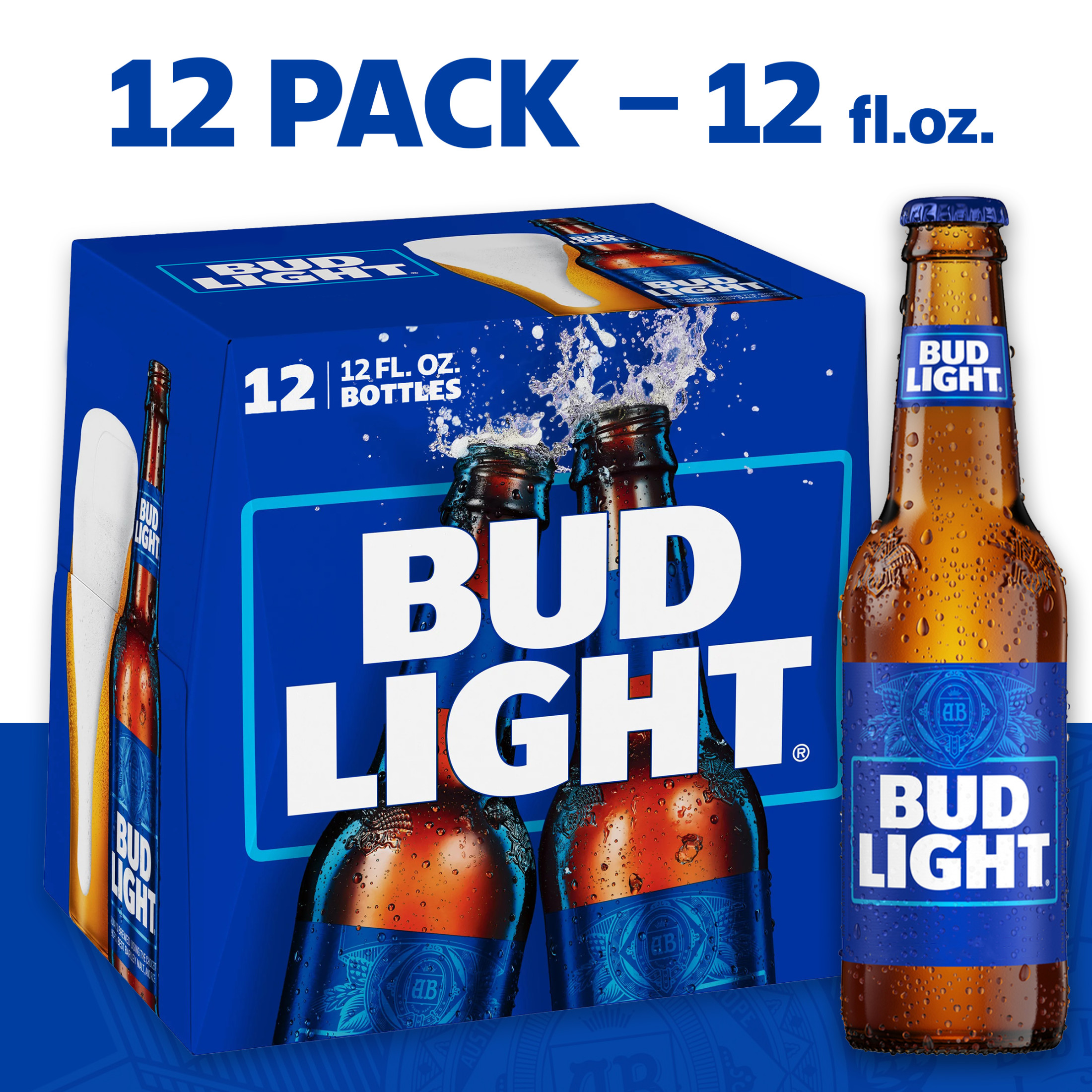 Bud Light Beer, 12 Pack Beer, 12 fl oz Bottles, 4.2% - Walmart.com