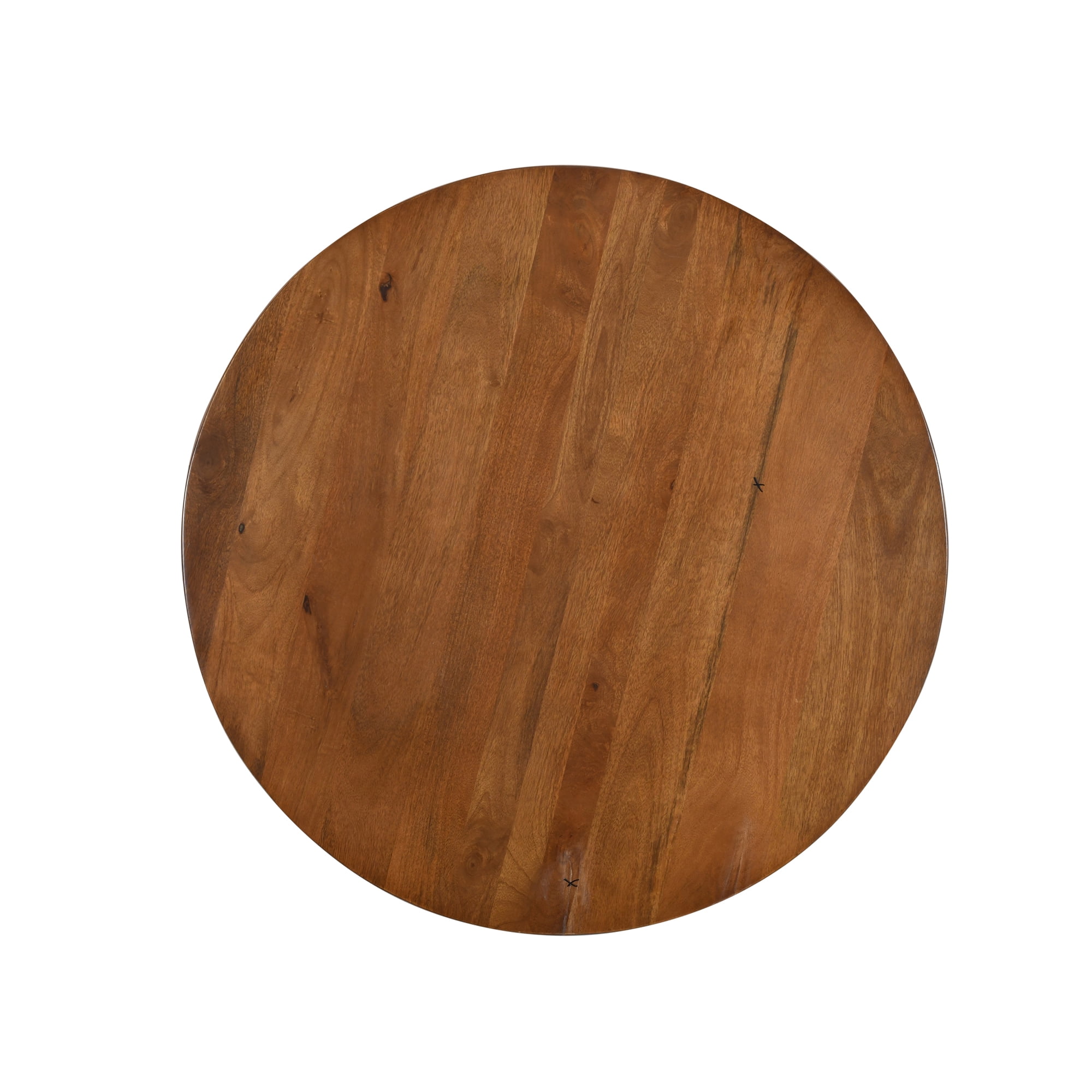 Ox Bay Natalia Mid-Century Storage Chestnut Finish Round Coffee Table