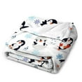 thumbnail image 4 of Penguin Throw Blanket for Women & Kids – Cute Penguin Plush Flannel Blanket, Soft Lightweight Animal Throw for Sofa Bed, Penguin Gifts for Girls Boys Adults,Blanket, 4 of 8