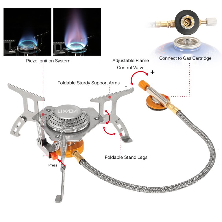 Lixada Camping Gas Stove Outdoor Cooking Portable Foldable Split Burner  3000W - Walmart.com
