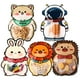 thumbnail image 1 of Bolsas de dulces con ventana visible, 10 unidades, estilo animal, con forma de erizo, para sellar galletas, utensilio de cocina, color rosa, 1 of 8