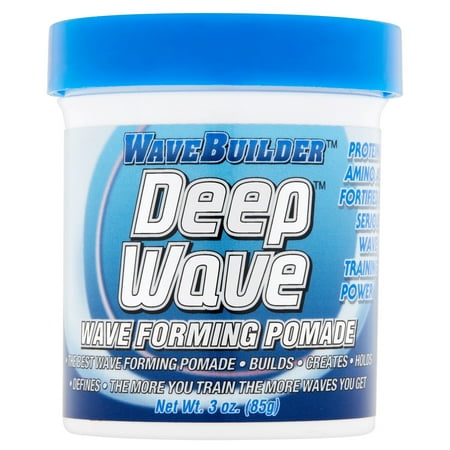 WaveBuilder Deep Wave Wave Forming Pomade, 3 oz (Best Grease To Use For Waves)