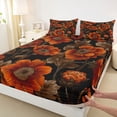 thumbnail image 3 of Homewish Teenagers Adults Retro Chic Floral 4pcs Bed Sheets,Vintage Aesthetic King Sheets,Exotic Style Super Cozy Sheet Set,Breathable Home Decor, 3 of 7