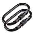 thumbnail image 1 of 2 uds mosquetón de rosca para bloqueo de tornillo 25KN / 5500 , para montaña, en roca, rappel, senderismo, hamaca para shamjiam Mosquetón de escalada al aire libre, 1 of 6