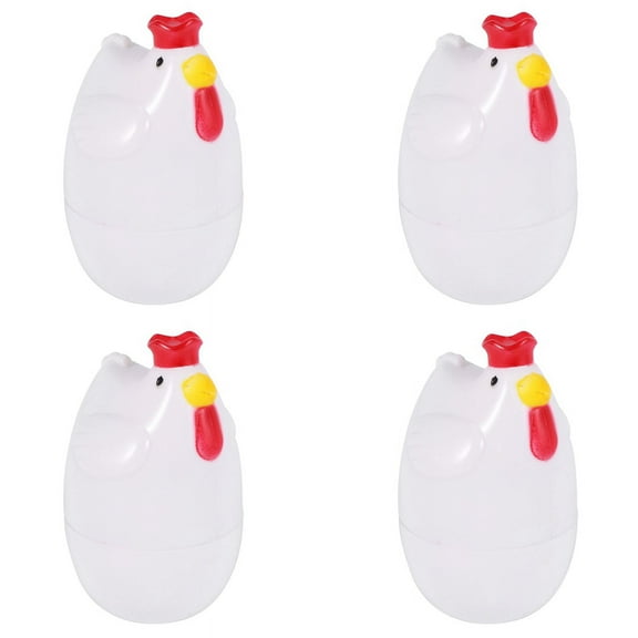 Chick-Shaped 4 Boiled Egg Steamer Steamer Pestle Microwave Egg Cooker Cooking Tools Kitchen Gadgets Accessories Tools
