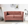 thumbnail image 3 of Uspridefurniture Lisette Velvet 3Pcs Living Room Set, Pink, 3 of 5