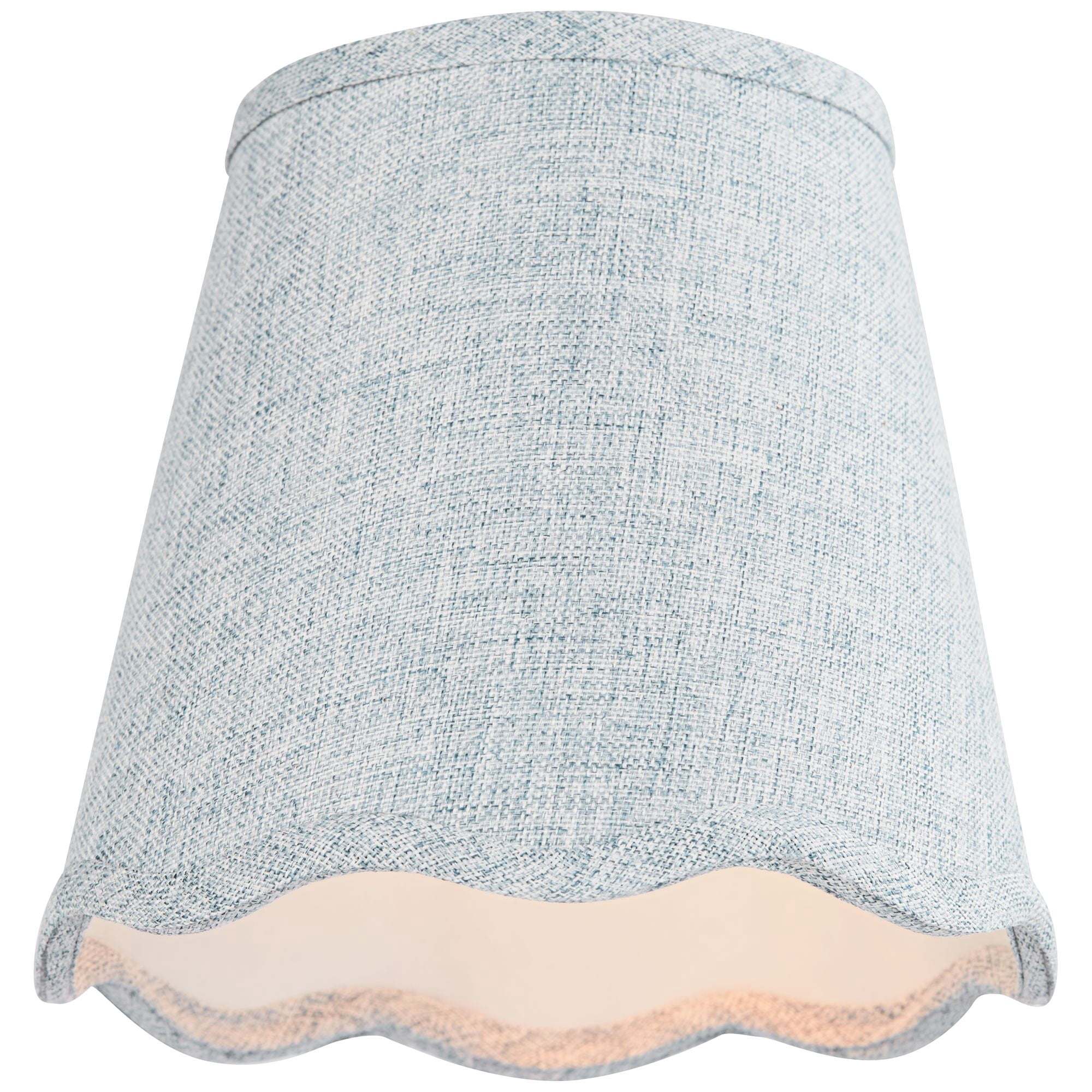 Springcrest Mylie Gray Scallop Empire Lamp Shade 4x6x5.5 (Clip-On) Set of 4
