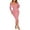 Pink, variant on Sngxgn Women's Sweettheart Neckline Long Sleeve Dress Side Slit Stretch Flare Mini Dress(Purple,L)