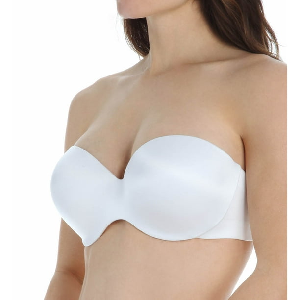 Maidenform Womens Smooth Luxe Extra Coverage Strapless Bra, 34DD, White