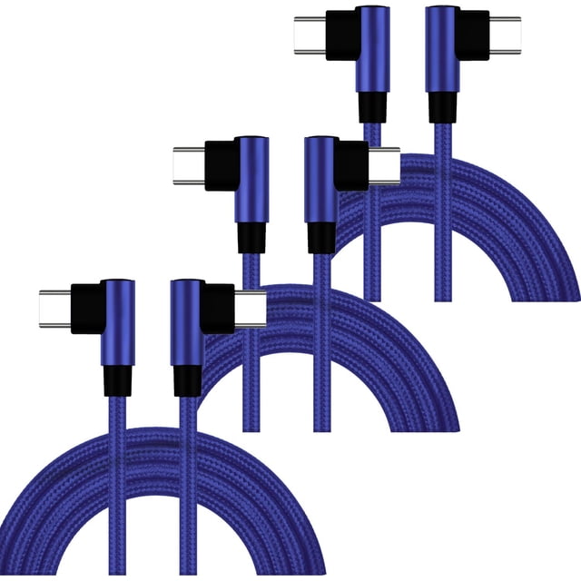 Cable USB-C Recto 90° - VentDepot - Fusion Blue - 2LL - 2Pzas - 2m - Azul - Rápida - 60W - 3A