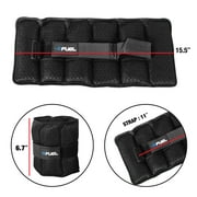 Fuel Pureformance Adjustable Wrist/Ankle Weights, 5-Pound Pair (10lb Total - 6 Removable Weight Packs)