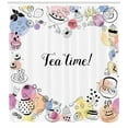 thumbnail image 3 of Ambesonne Tea Party Shower Curtain, Doodle Frame, 69"Wx70"L, Multicolor, 3 of 3