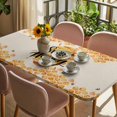 thumbnail image 3 of Spring Honey Bee Table Cloths for 5 Foot Rectangle Tables, Watercolor Bee Farmhouse Patio Waterproof Elastic Fitted Tablecloths, Washable Rectangular Table Cover for Camping, 3 of 8