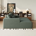 thumbnail image 5 of 102" Oversized Corduroy Sectional Lounge Chaise, Corduroy Loveseat Sofa Bed,Fluffy Modern Sleeper Chair for Indoor Living Room Bedroom ,No Assembly Required, 5 of 21