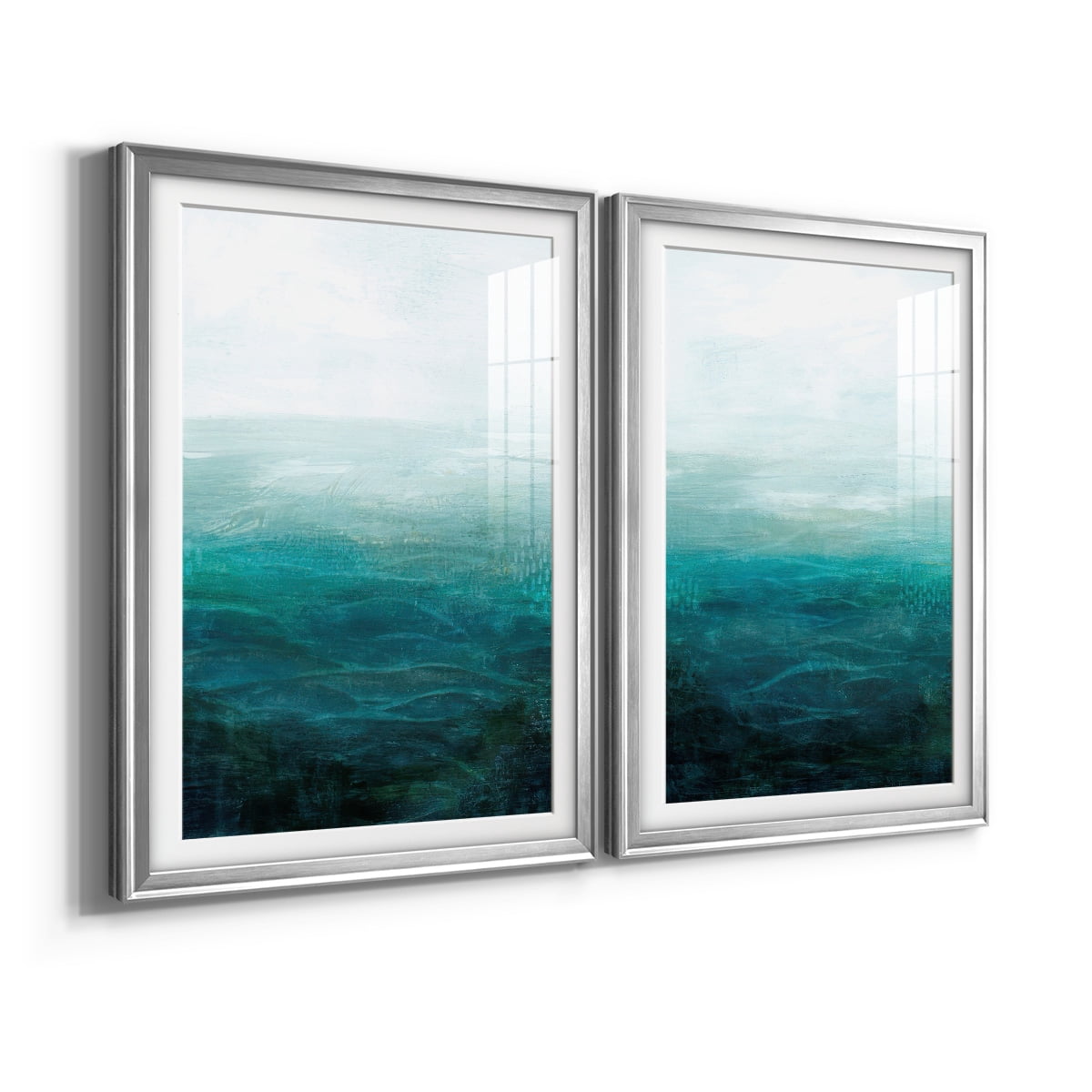 Wexford Home Drifting Sea I Premium Framed Print, 26.5" x 36.5" - Ready to Hang, Silver (Set of 2)