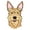 Berger Picard, variant on SignMission D-Berger Picard 6 in. Super Cute Dog Decal - Berger Picard - Pack of 2