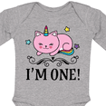 thumbnail image 4 of Inktastic First Birthday Unicorn Cat Girls Girls Long Sleeve Baby Bodysuit, 4 of 5