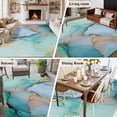 thumbnail image 6 of Teal Marble Area Rugs 8x10 for Living Room, Abstract Art Modern Geometric Golden Non Slip Washable Rug Runner, Low Pile Indoor Floor Carpet Mat Bathroom Rugs for Bedroom, Kids Room, 6 of 9
