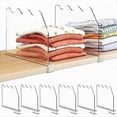 thumbnail image 2 of 4-Pack Acrylic Shelf Dividers for Closet Storage and Organization - Transparent Closet Shelf Separator for Home Use, 2 of 5