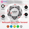 thumbnail image 2 of Balón Fútbol Azteca No5 Adulto Panel 32 Reforzado Todo Terreno, Blanco, 2 of 7