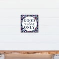 thumbnail image 4 of Creative Products Good Vibes Only Navy Terrazzo 12x12 Canvas Wall Art, 4 of 5