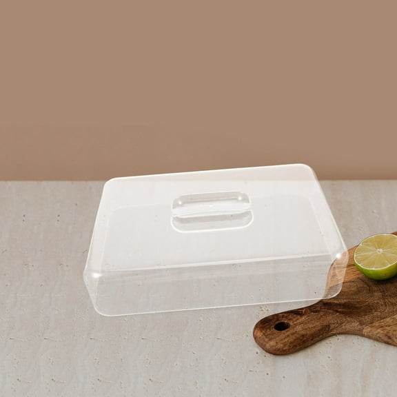 OATIPHO Clear Plastic Rectangular Food Display Dome Cover for Cake and Appetizers