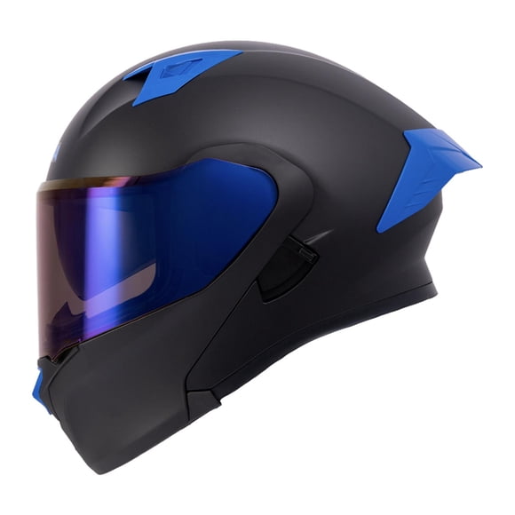 Casco Roda Rush Negro Mate Mica Azul Abatible Svs multicolor XL