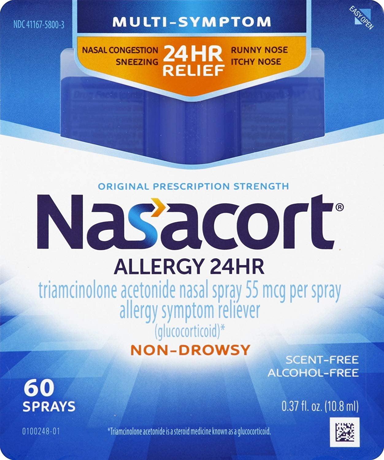 Nasacort Allergy 24 Hour 60 Sprays, 0.37 Fluid Ounce