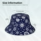 thumbnail image 3 of Fotbe Snowflakes2 Sombrero Tipo Pescador con Estampado – Sombrero de Sol de Algodón de Moda para Playa, Golf, Pesca, 3 of 6