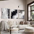 thumbnail image 2 of 3pcs Unframed Beige Grey Black Abstract Posters and Prints Neutral Canvas Painting Modern Minimalist Wall Art Picture for Living Room Bedroom Dormitory Office Cafe Bar Hotel Home Decor No Frame, 2 of 4