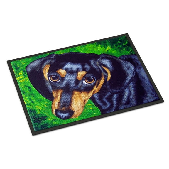 Carolines Treasures AMB1173MAT Tootsie Dachshund Door Mat Indoor Rug or Outdoor Welcome Mat 18x27 Doormat 27"L x 18"W