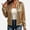 Khaki, variant on Womens Sequin Jacket Zip Up Glitter Bomber Long Sleeve Sparkle Party Coat Black Size M