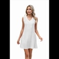 thumbnail image 4 of Vestido de Mujer de Color Liso, Sin Mangas, con Cuello en V y Bolsillos, , Talla XL, 4 of 10