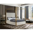 thumbnail image 2 of Meridian Furniture Jones Cream Velvet Queen Bed, 2 of 5