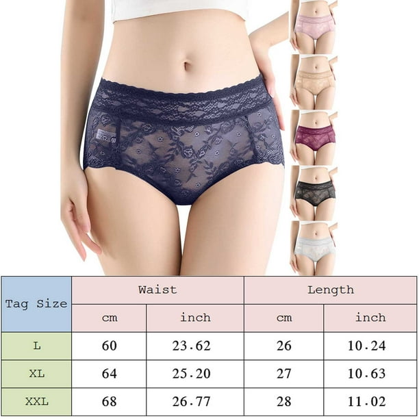 Aayomet Women's Brief Underwear Waist Panties Women Pure Hip Lift Sexy  Briefs Panties (Purple, XL) 