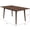 Brown + Wood, variant on Mid-Century Modern Solid Wood Dining Table for 4-6 People, 47 Inch Rectangular Kitchen Table with Beveled Edges, Brown Finish, Space Saving Dining Table for Small Dining Room