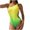 Yellow, variant on Aoochasliy Swimsuit Clearance Women's One-Piece One Shoulder Fade Swimsuit Backless Padded Plus Size Overlay Print Bikini Swimsuit