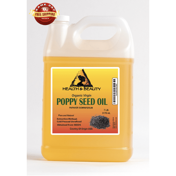 Poppy seed oil unrefined organic virgin cold pressed 100 pure natural