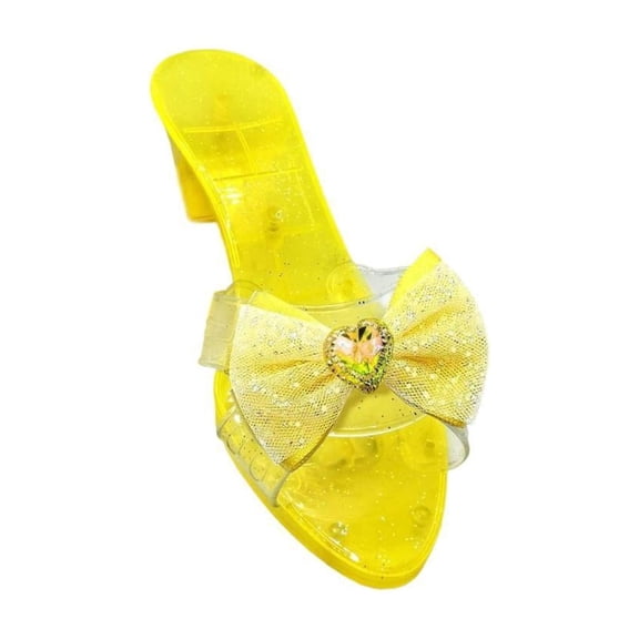 Lazsy Princess Shoes Fancy Dress Footwear Toy Lightweight Multifunction Portable Wedge Yellow